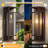 22''H Oil Rubbed Bronze Iron Seeded Glass Outdoor Wall Light with Dusk to Dawn-730227313-726570652