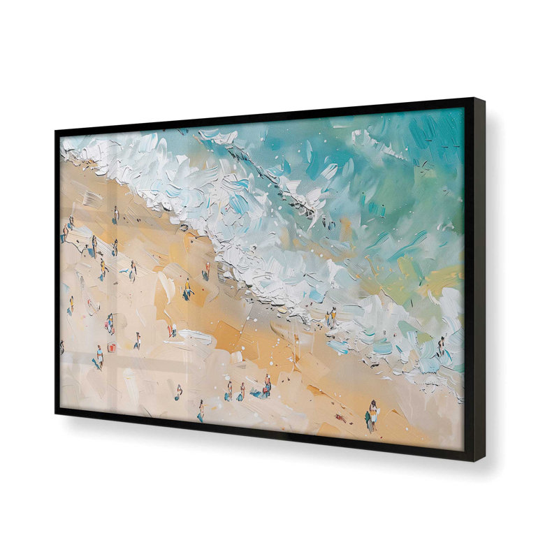 Sandy Serenade, reproduction d'art encadrée sur papier par Azure Artisanal Studio, H 13 po x l 17 po x P 1,25 po, Noir satiné