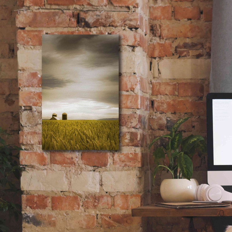 «Eliya Across The Wheat Field On Canvas» par Don Schwartz, reproduction, H 18 po x l 12 po x P 0,75 po