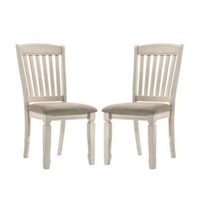Ensemble de 2 chaises de salle à manger avec dossier à lattes seulement, sans les tables