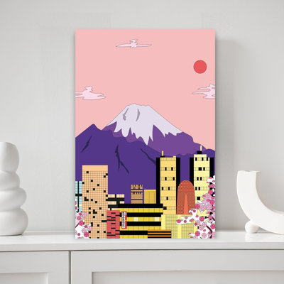 Dashiell Contemporary Art Abstract Contemporary Landscape Mountain Wall Art - Wrapped Canvas Print