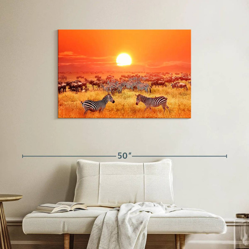 Zèbres safari Brampt Serengeti, H 26 po x l 39 po