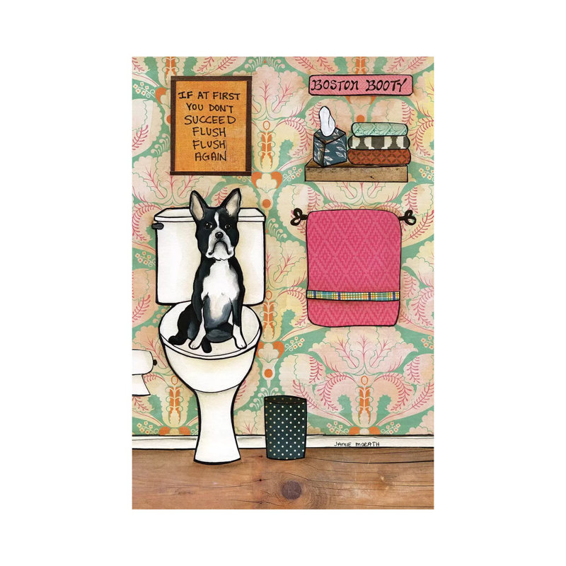 Flush Again 1 Piece Painting on Canvas, 20.32 cm H x 30.48 cm W, Wrapped Canvas