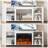 Brayanna Storage Credenza with Electric Fireplace Included-281191779