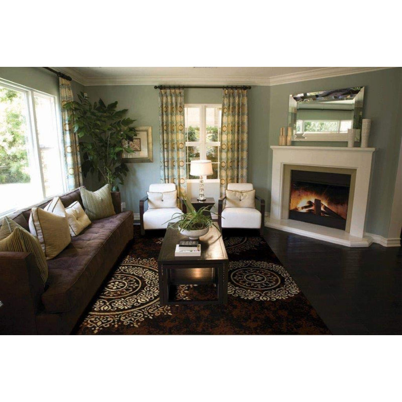 Anaysha Floral Indoor / Outdoor Rug, Rectangle 5'3" x 7'8"
