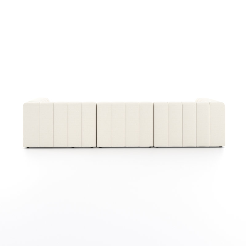 Langham Modular Chaise Sectional, Fayette Cloud Polyester, Right Hand Facing, Graphite
