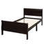 Structure de lit plateforme simple: bois massif avec tête de lit et pour une chambre à coucher élégante qui s'agence parfaitement au matelas