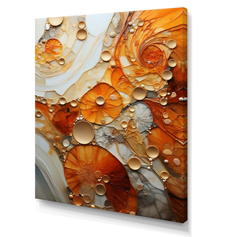 «Ezeqiel Encaustic Spirals I», reproduction sur toile, H 20 po x l 12 po x P 1 po
