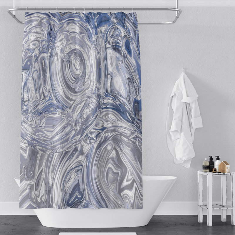 Rideau de douche simple abstrait, H 72 po x l 70 po