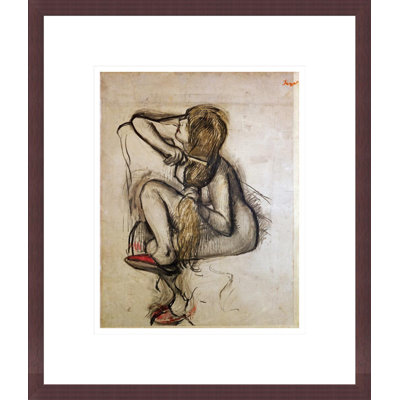 «Woman Combing Her Hair» par Edgar Degas, impression giclée encadrée