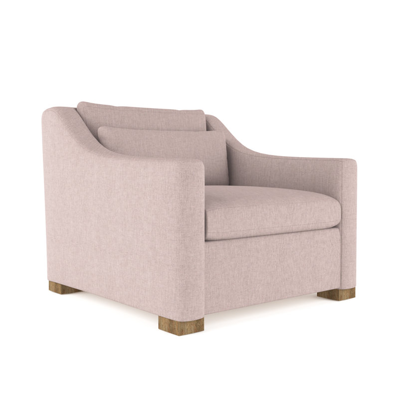Crosby Armchair, 32.5" H x 35" W x 38" D, Vintage Leather Alabaster, Ebony