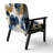 Abstract Pattern With Textures II - Upholstered Modern Velvet Arm Chair-118659413-118659417