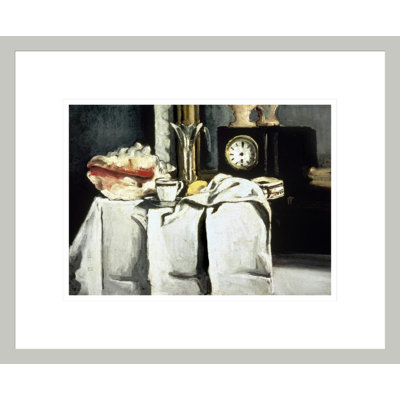 The Black Marble Clock by Paul Cézanne -Framed Giclee Print