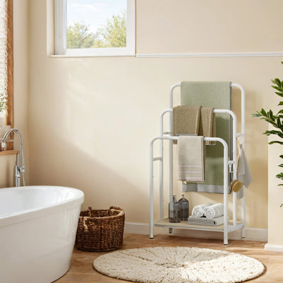 VASAGLE Standing Towel Racks, White