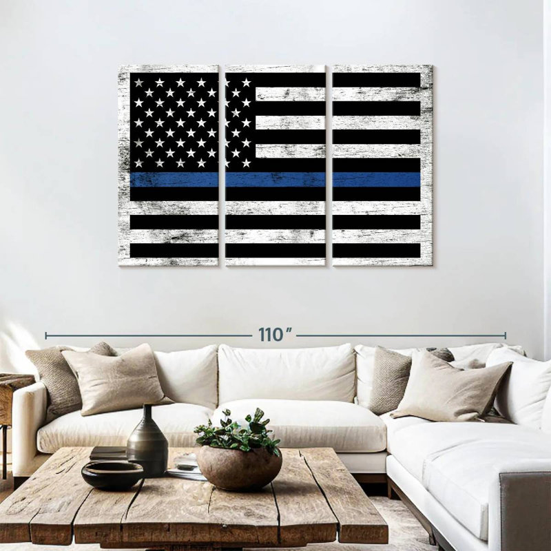 Lelar Police Support Flag, 48" H x 74" W