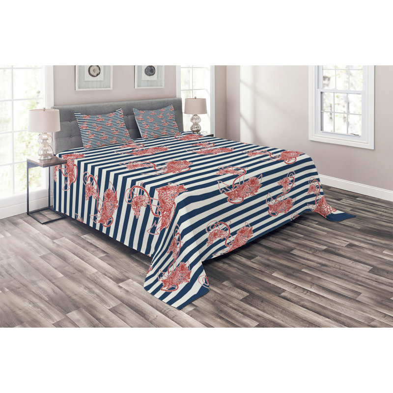 Coastal Striped Coverlet