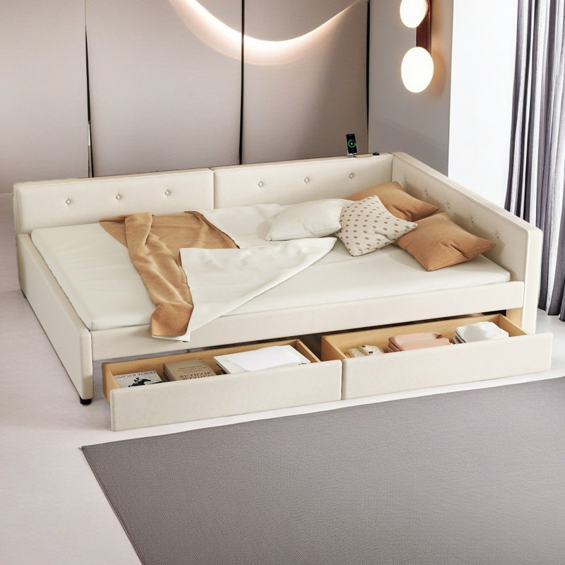 Upholstered Platform Bed, Full / Double