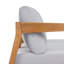 Canapé d'extérieur moderne en bois d'acacia 3 places avec coussins de 76,38 po de largeur Ugarte-124216038