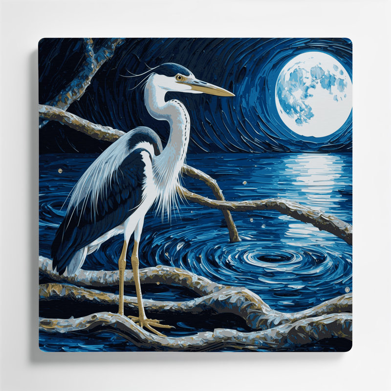 Art mural en métal oiseaux, H 12 po x l 12 po