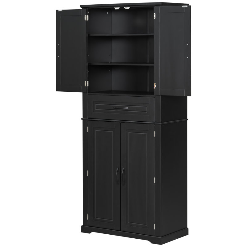 Armoire de rangement multifonctionnelle, Noir