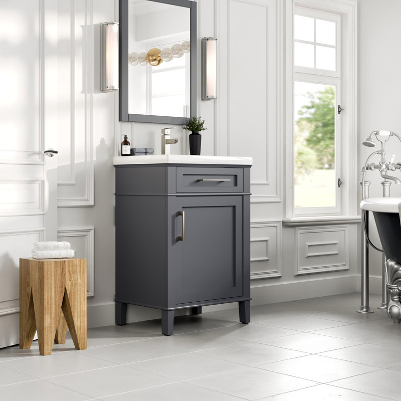 Dagheid 60" Double Bathroom Vanity Set, Grey