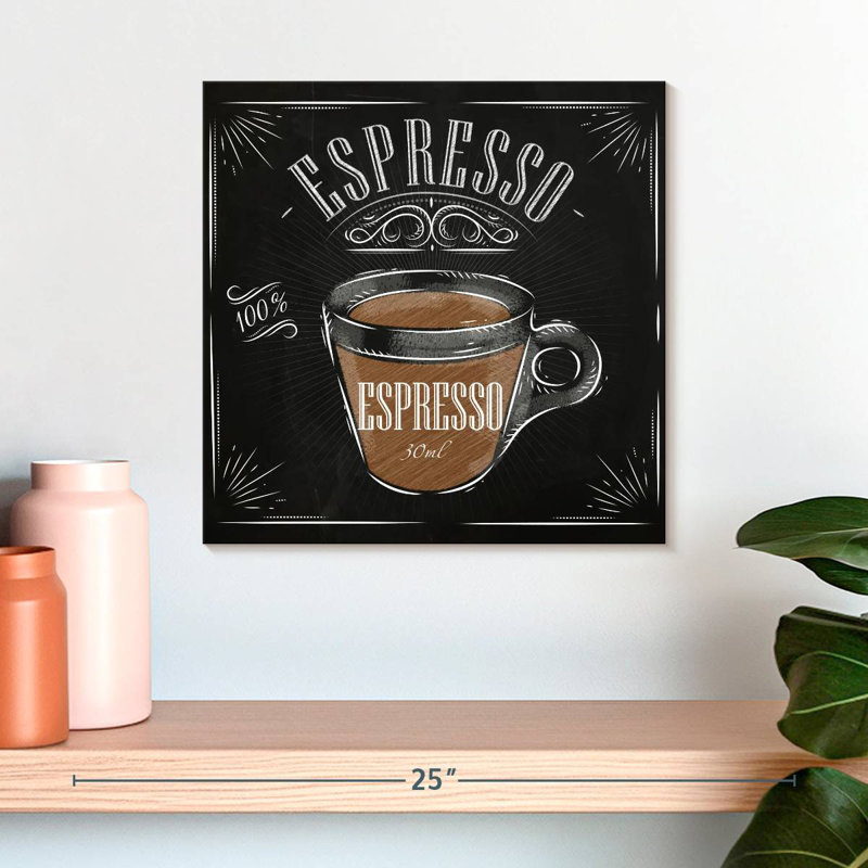 Khylige Chalkboard Espresso Coffee Wall Sign