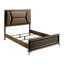 Luxueux grand lit avec éclairage à DEL et tête de lit exquise pour chambre à coucher de rêve