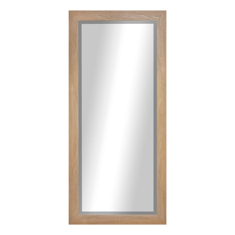 Miroir biseauté pleine longueur, Érable blond