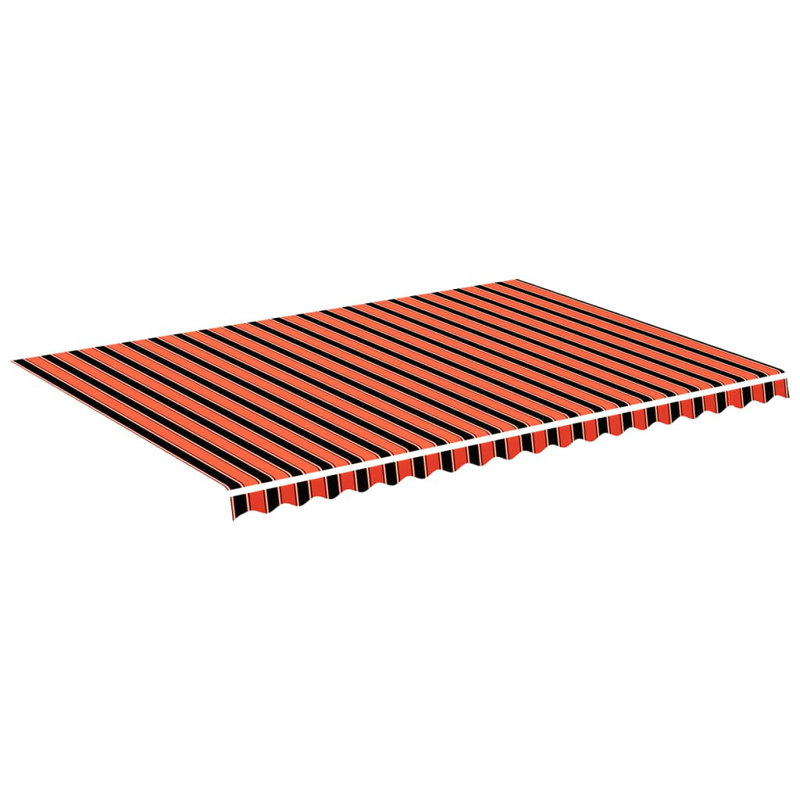 Dakota Fields 500cm W x 350cm D Fabric Orange/Brown Cover Retractable Patio Awning