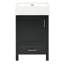 20.28'' Black Modern Bathroom Vanity With Ceramic Sink, Solid Wood Frame, And Drawer – Ideal For Small Bathrooms.