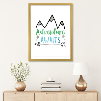 «Adventure Awaits», reproduction d'art textuel