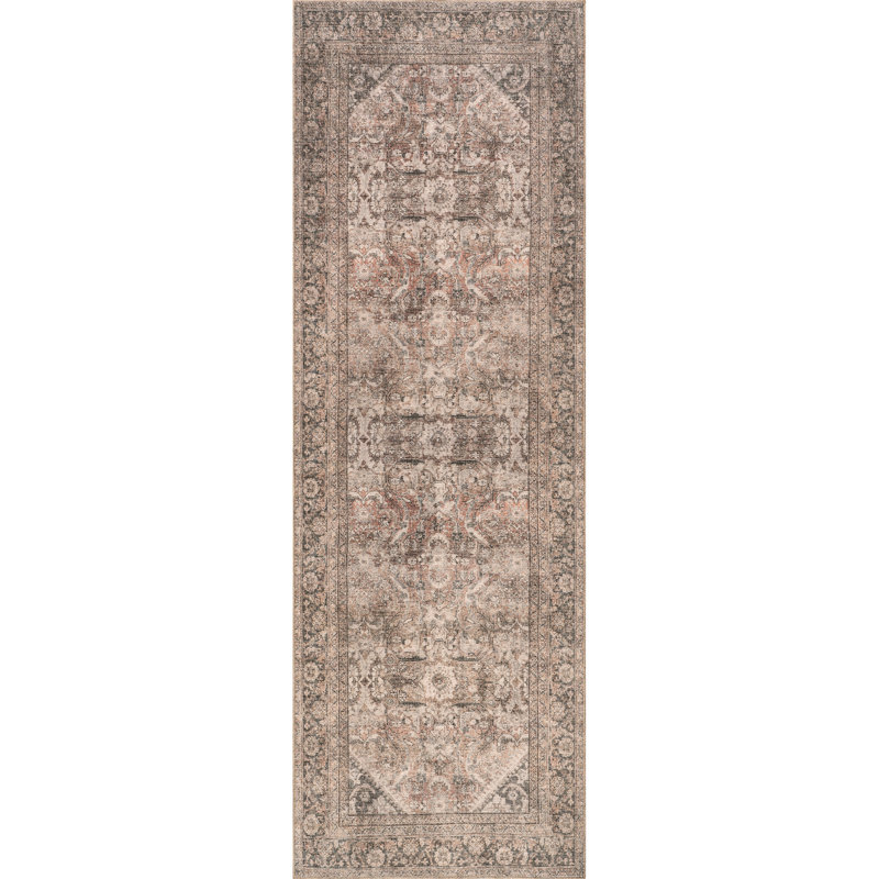 Tapis en mélange de jute de polyester Jeccica, Tapis de couloir 2 pi 8 po x 8 pi