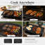 Poêle à griller/plaque de cuisson réversible en fonte de 24 cm x 42 cm pour ustensiles de cuisine
