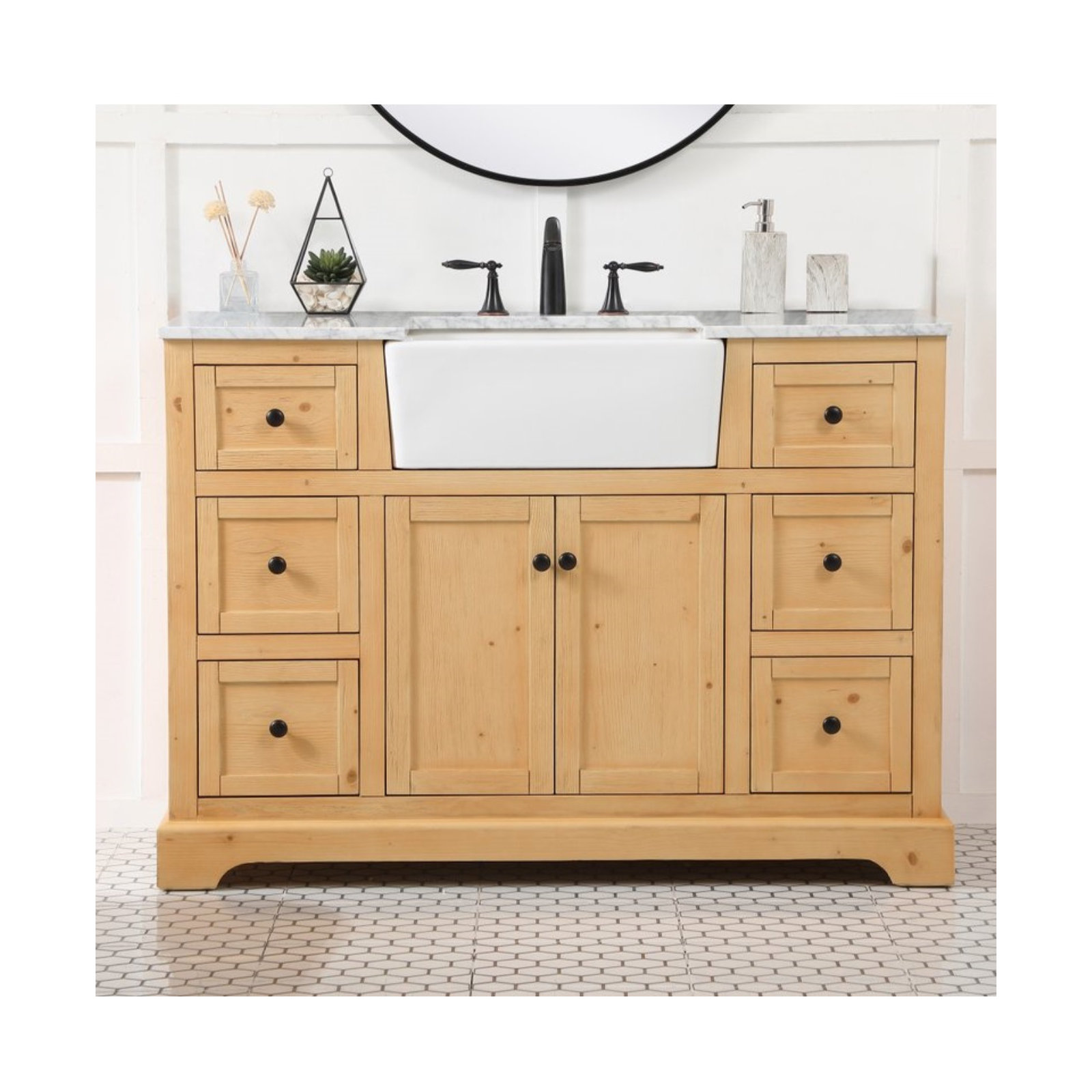 Pardue 48'' Single Bathroom Vanity, Natural Wood