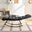 Fauteuil inclinable moelleux avec dossier alvéolaire de massage - support lombaire et repose-pieds réglables à 4 positions, poches de rangement latérales, cadre en acier robuste-1276395802