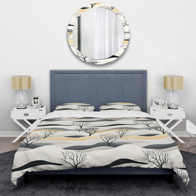 Ensemble de housse de couette gris minimaliste