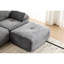 Mousse à mémoire de forme haute résilience, velours côtelé gris, sectionnel, compatible avec les animaux domestiques, densité, aucun assemblage requis pour le rembourrage des chambres d'amis.
