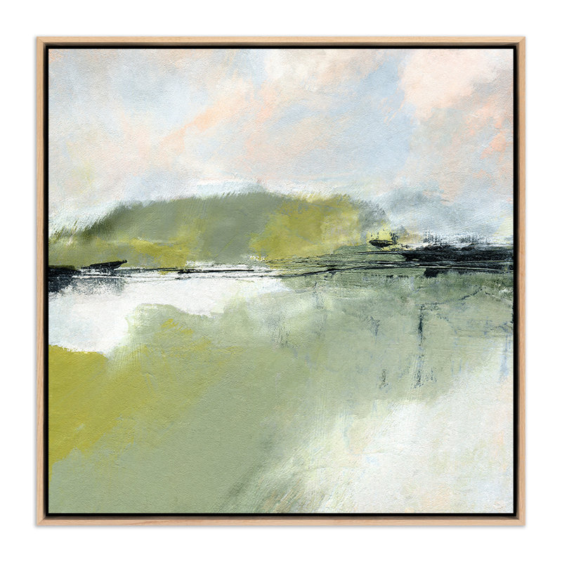 Savor Print by Melanie Biehle, White Maple Framed, 48" H x 48" W