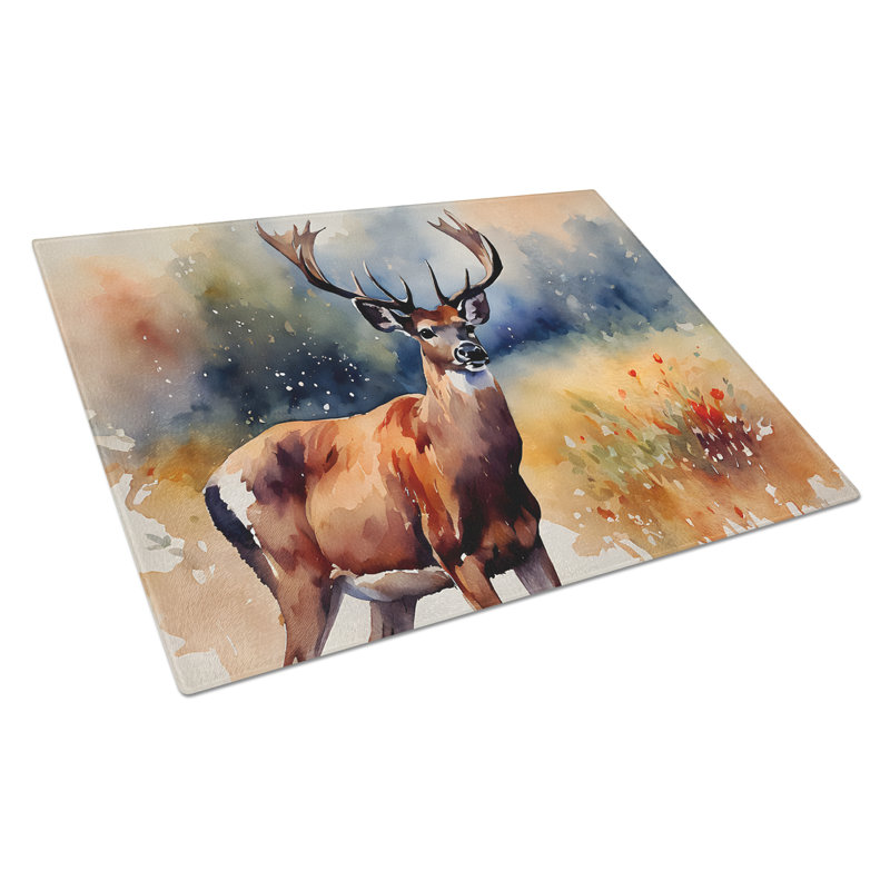 Deer Glass Cutting Board Large