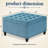 Square Tufted Upholstered Linen Ottoman-1405375738