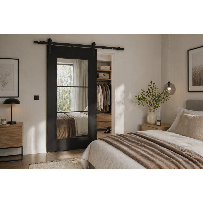 Ketterer Barn Door, 96cm x 205cm, Black, 1