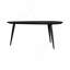 Table basse triangulaire en bois massif, noir