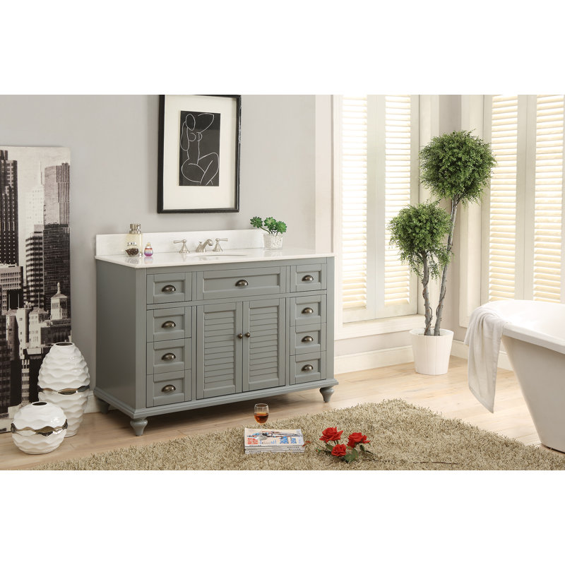 Ensemble de meuble-lavabo simple 49 po Schaible, Gris