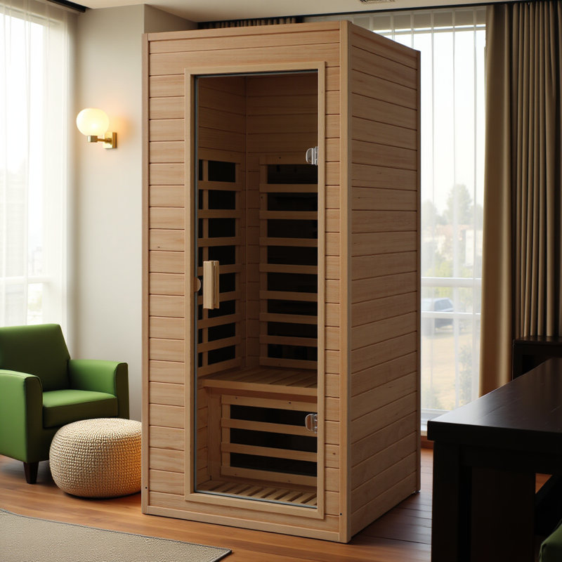 Sauna intérieur encastré à infrarouge lointain Hemlock