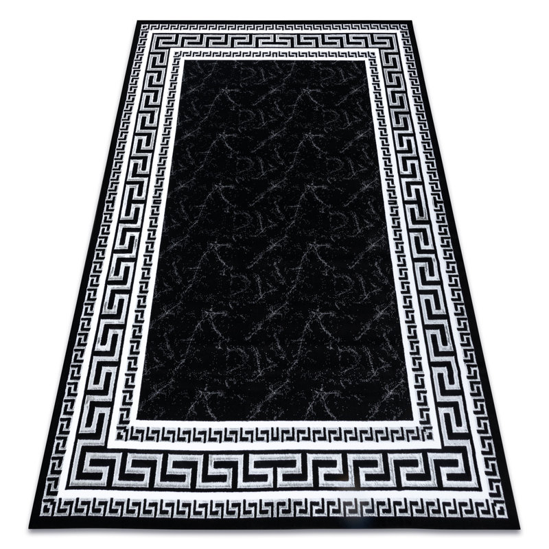 Abbotsun Rectangle Geometric Area Rug, Rectangle 80 x 150cm