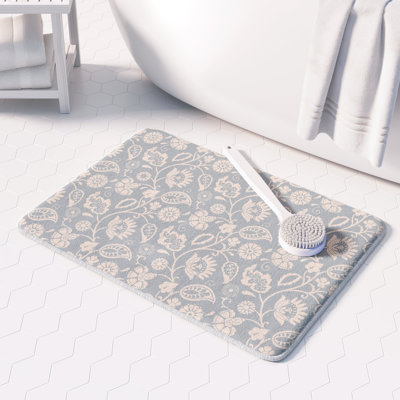 kathy ireland® HOME Bellini Floral Scroll Memory Foam Rug By Laural Home