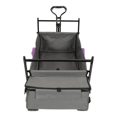 Chariot pliable de 480 lb avec auvent, poussette avec roues tout-terrain de 7 po, chariot pliable léger, grande capacité pour le camping, le magasinage, les sports et l'utilisation du jardin, moustiquaire
