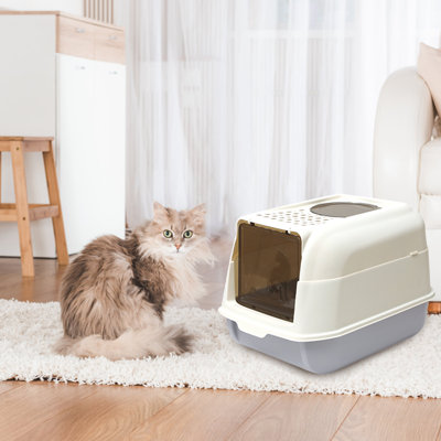 Litter Box No-Mess Enclosed 14.57 * 20.47 * 13.78 In