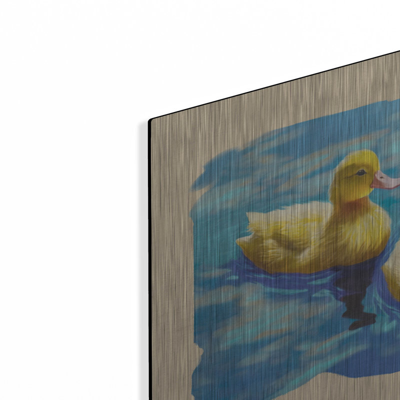 «Natation de canards» par Svetlana Aleynikova, art mural en métal, H 12 po x l 16 po