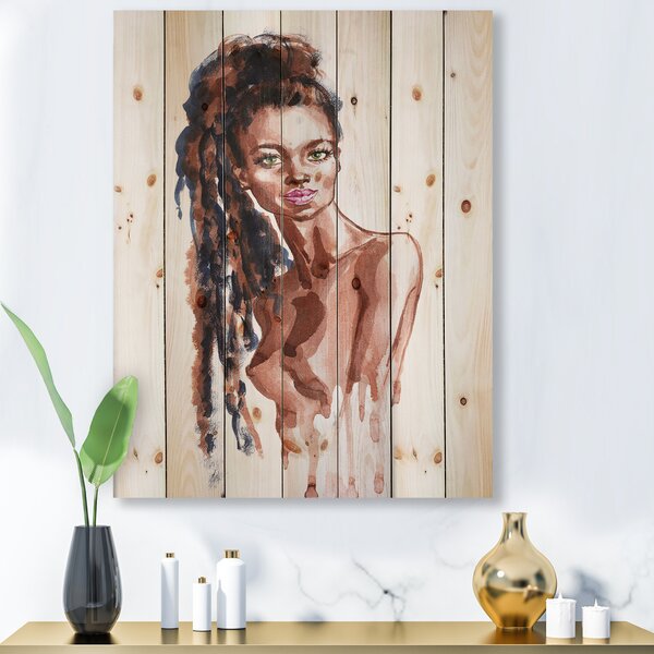 Bless international Portrait Of African American Woman VIII On Wood ...